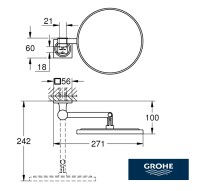 MEDIDAS ESPEJO AUMENTO ALLURE GROHE